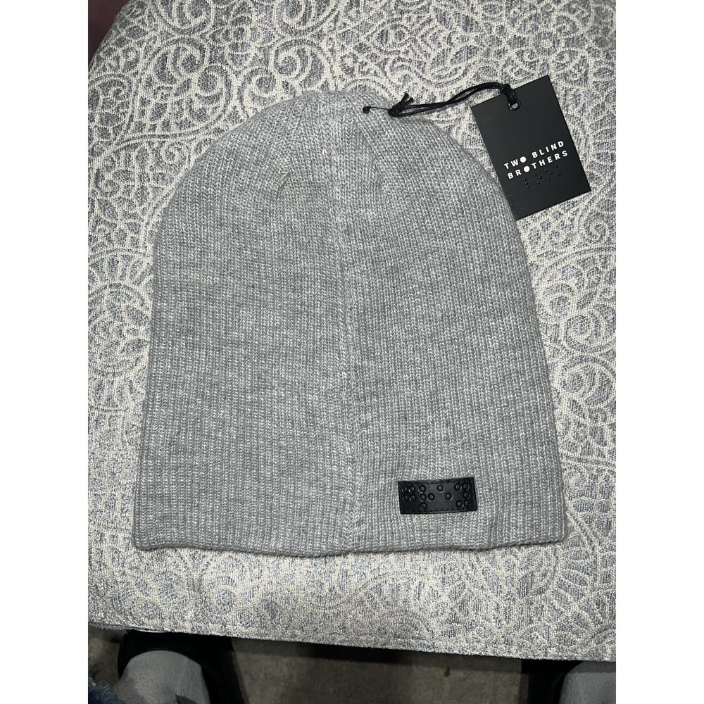 Two Blind Brothers Black‎ Rib Knit Winter Beanie Hat